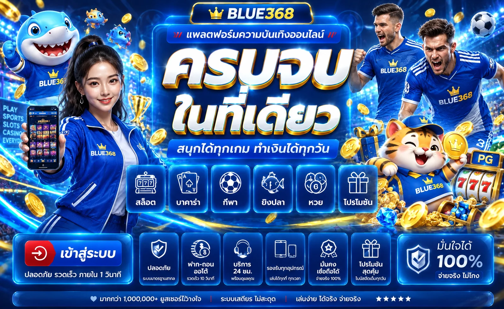 BLUE368 ทางเข้าเว็บตรง | สล็อต ทดลองเล่น ฝากถอน